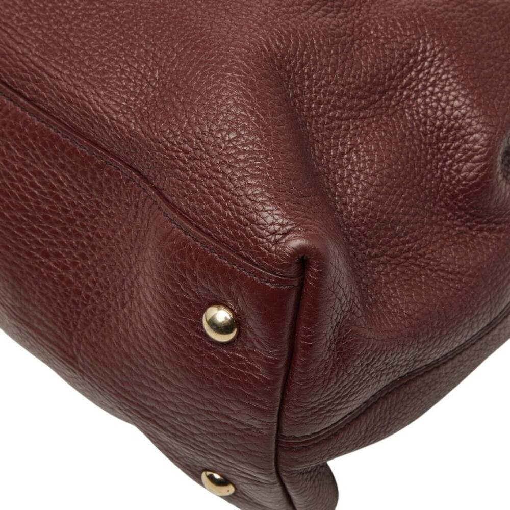 GUCCI Red Leather Shoulder Bag - Picture 4 of 12